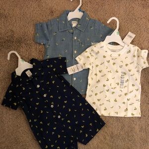 Toddler Boy NWT Summer Banana Bundle Tops